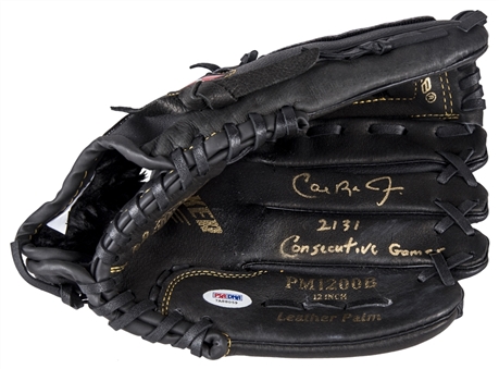 Cal Ripken Jr. Autographed and Inscribed "2131 Consecutive Games" Rawlings Glove (PSA/DNA)